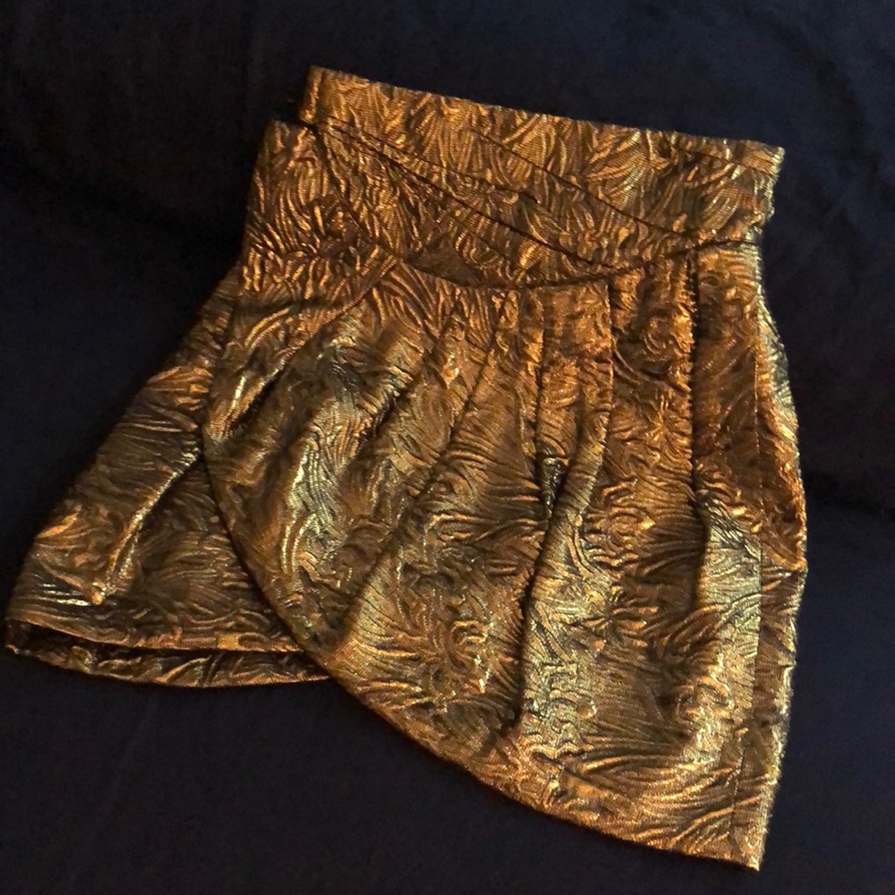 Isabel Marant Runway Gold Tulip Skirt 0